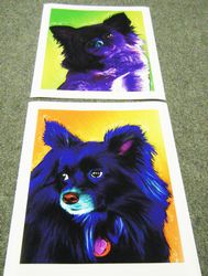 Pet-glo portrait - 1 face- Solid Color Background